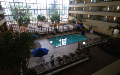 Indoor pool at Atrium Hotel & Suites.