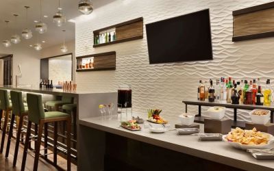 Hotel bar at Embassy Suites Boulder.
