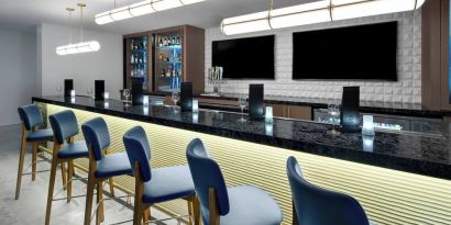 Hotel bar at Courtyard Delray Beach.
