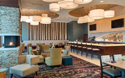 Hotel bar perfect for coworking at Embassy Suites By Hilton Denver Downtown Convention Center.