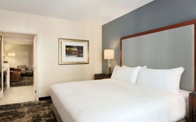 Day use room with living area at Embassy Suites By Hilton Denver Downtown Convention Center.