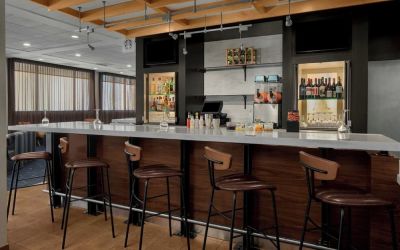 Hotel bar at Courtyard By Marriott Cypress Anaheim.