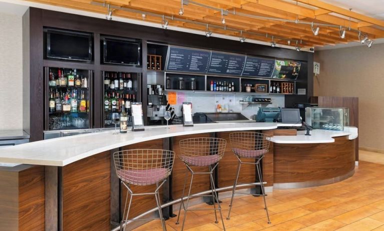 Hotel bar at Courtyard By Marriott Santa Ana Orange County.