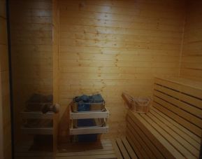 Sauna at London City Airport Hotel.