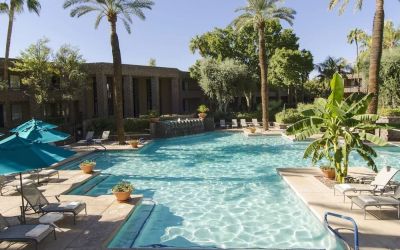 Refreshing outdoor pool at DoubleTree By Hilton Scottsdale.