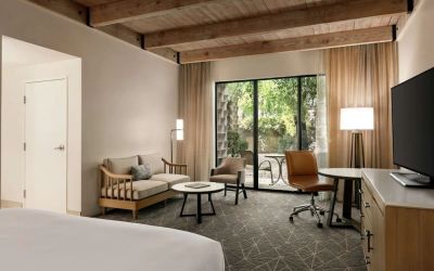 Day use room with sofa and work desk at DoubleTree By Hilton Scottsdale.