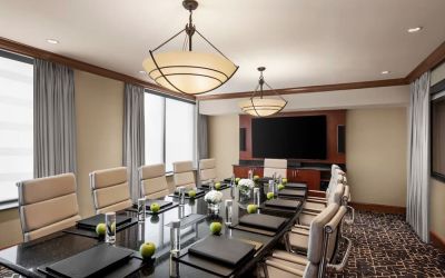 Professional meeting room at Embassy Suites By Hilton Fort Worth Downtown.
