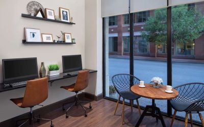 Business center available at Embassy Suites By Hilton Fort Worth Downtown.
