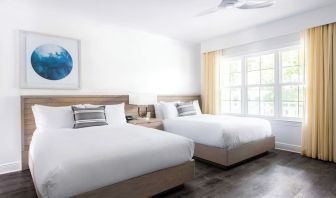 Queen beds at Parrot Key Hotel & Villas.