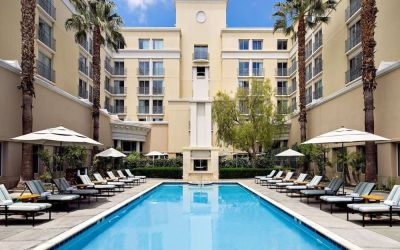 Refreshing outdoor pool at Hyatt Regency Valencia.
