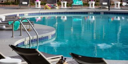 Refreshing outdoor pool at Moxy Phoenix Tempe/ASU Area.