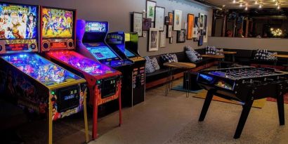 Arcade room at Moxy Phoenix Tempe/ASU Area.