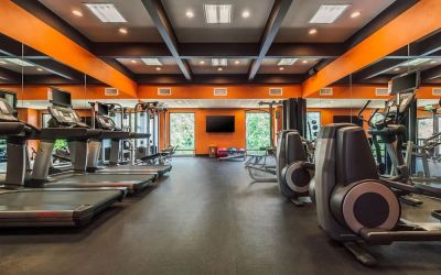 Fitness facility available at The Garland.