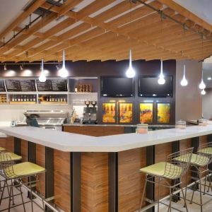Hotel bar at Courtyard By Marriott Charlotte Airport/Billy Graham Parkway.