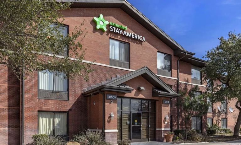 Hotel exterior at Extended Stay America.