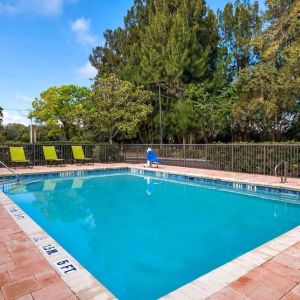 Outdoor pool at Extended Stay America.