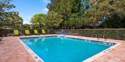 Outdoor pool at Extended Stay America.
