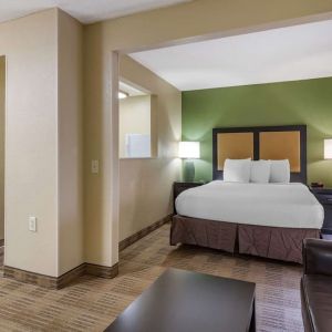 Spacious king suite at Extended Stay America.
