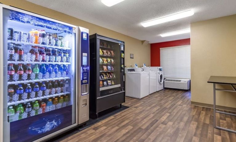 Snack bar and vending machine at Extended Stay America.