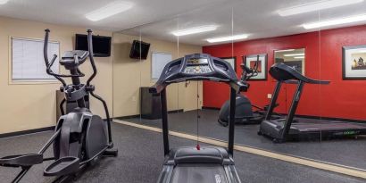 Fitness center at Extended Stay America.