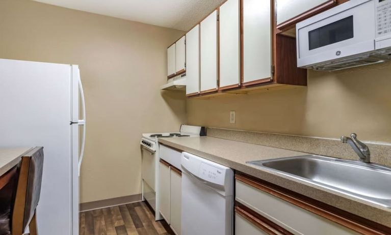 Kitchen area at Extended Stay America.