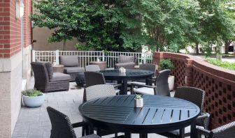 Courtyard perfect for coworking at Hilton Garden Inn Nashville Vanderbilt.