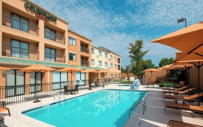 Refreshing outdoor pool at Courtyard By Marriott Montgomery Prattville.