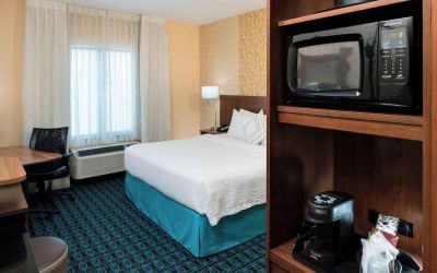 Day use room amenities at Fairfield Inn & Suites By Marriott Houston Pasadena.