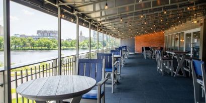 Terrace perfect for coworking at Hyatt Regency Boston/Cambridge.