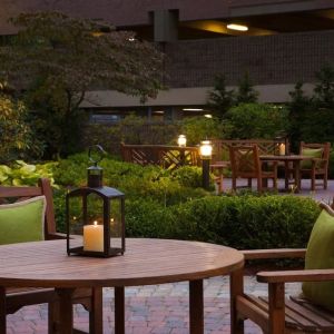 Courtyard perfect for coworking at Hyatt Regency Boston/Cambridge.