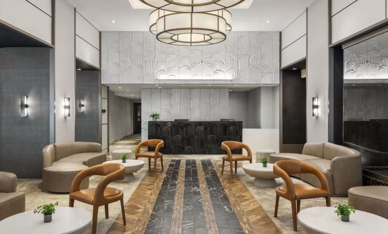 Lounge and coworking space at The Muse New York.