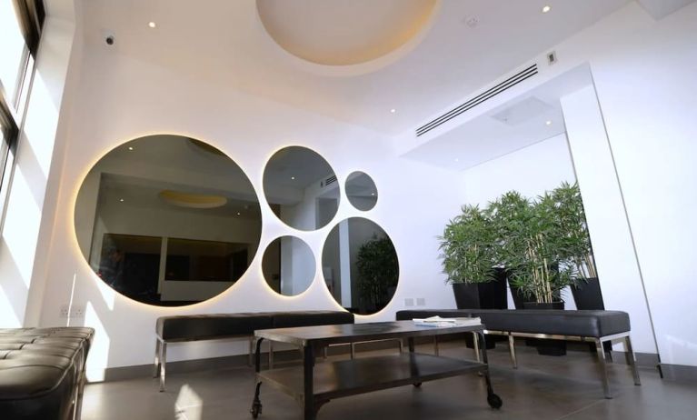 Lobby lounge at Pelican London Residence & Hotel.