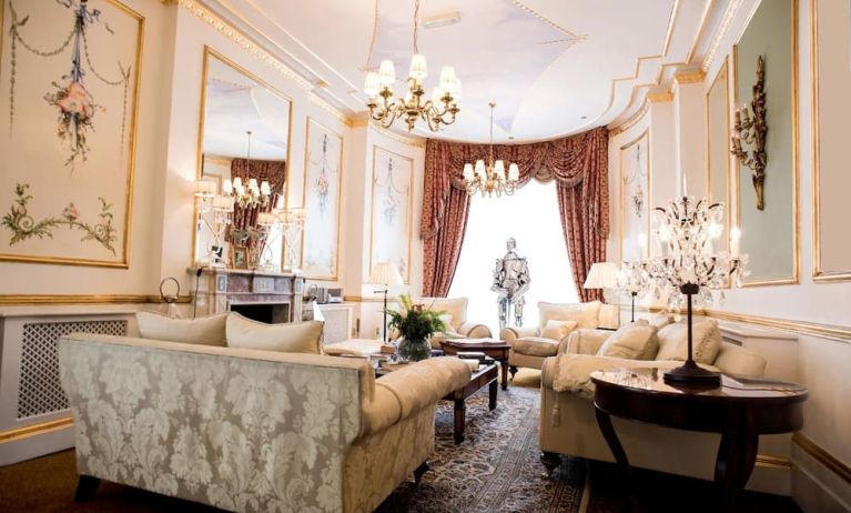 Lobby lounge at The Colonnade Hotel.