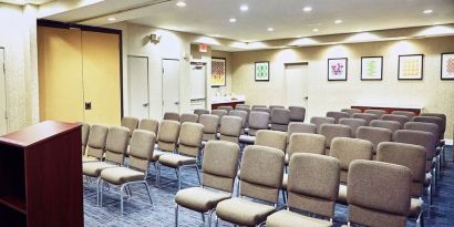 Meeting room at Holiday Inn Express & Suites Corona.