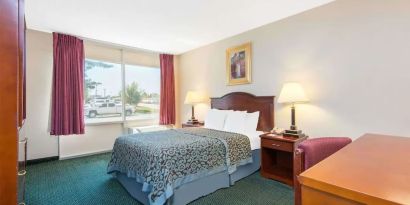 Day use room with work desk at Blue Way Inn & Suites Wichita East.