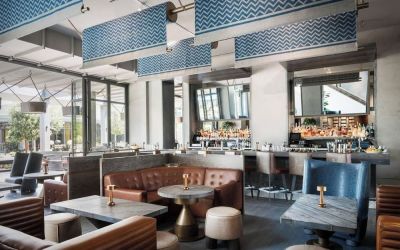 Hotel bar perfect for coworking at Hotel Nia, Autograph Collection.