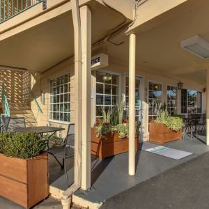 Patio perfect for coworking at The Stevenson Monterey.