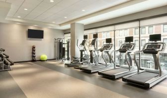 Fitness facility at Home2 Suites By Hilton Chicago River North.
