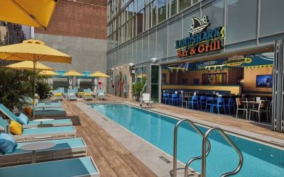 Outdoor pool at Margaritaville Resort Times Square.