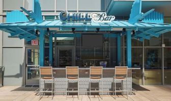 Outdoor bar at Margaritaville Resort Times Square.