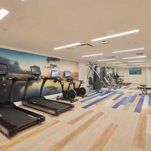 Fitness center at Margaritaville Resort Times Square.