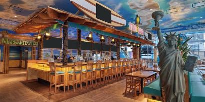 Hotel bar at Margaritaville Resort Times Square.