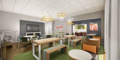 Coworking space at Spark By Hilton Kannapolis.