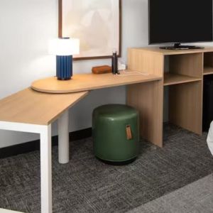 Day room with work space at Spark By Hilton Kannapolis.