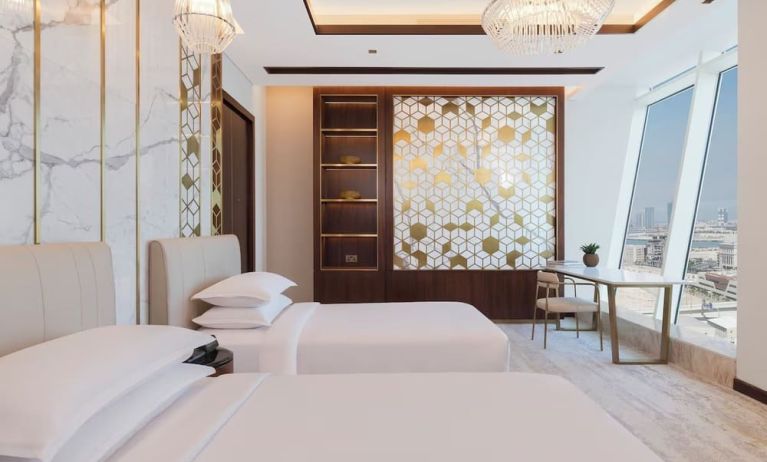 Queen beds at Velero Hotel Doha Lusail.