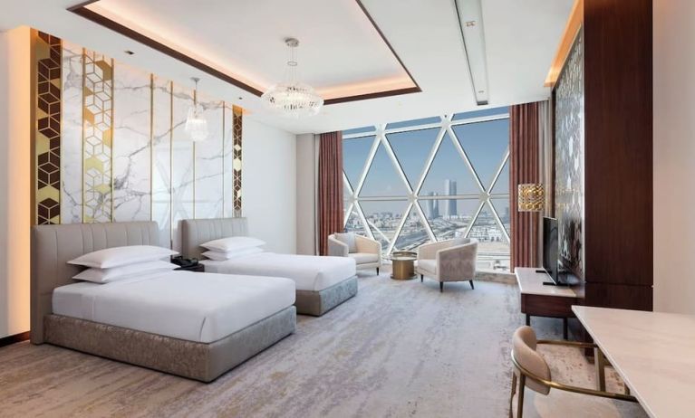 Day room with queen beds at Velero Hotel Doha Lusail.