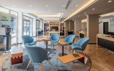 Lounge seating at DoubleTree By Hilton Paris Bougival.