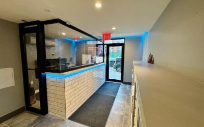 Reception area at Rose Hotel, Bronx.