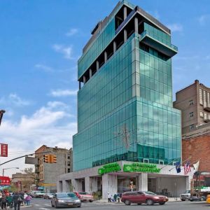 Hotel exterior at Wyndham Garden Chinatown NYC.