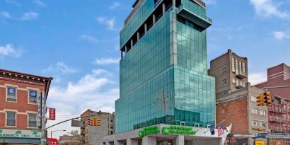 Hotel exterior at Wyndham Garden Chinatown NYC.